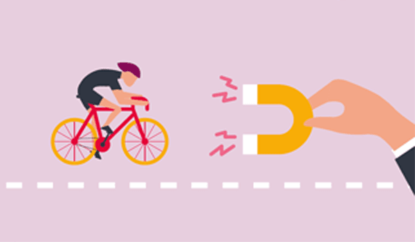 Fietser en magneet