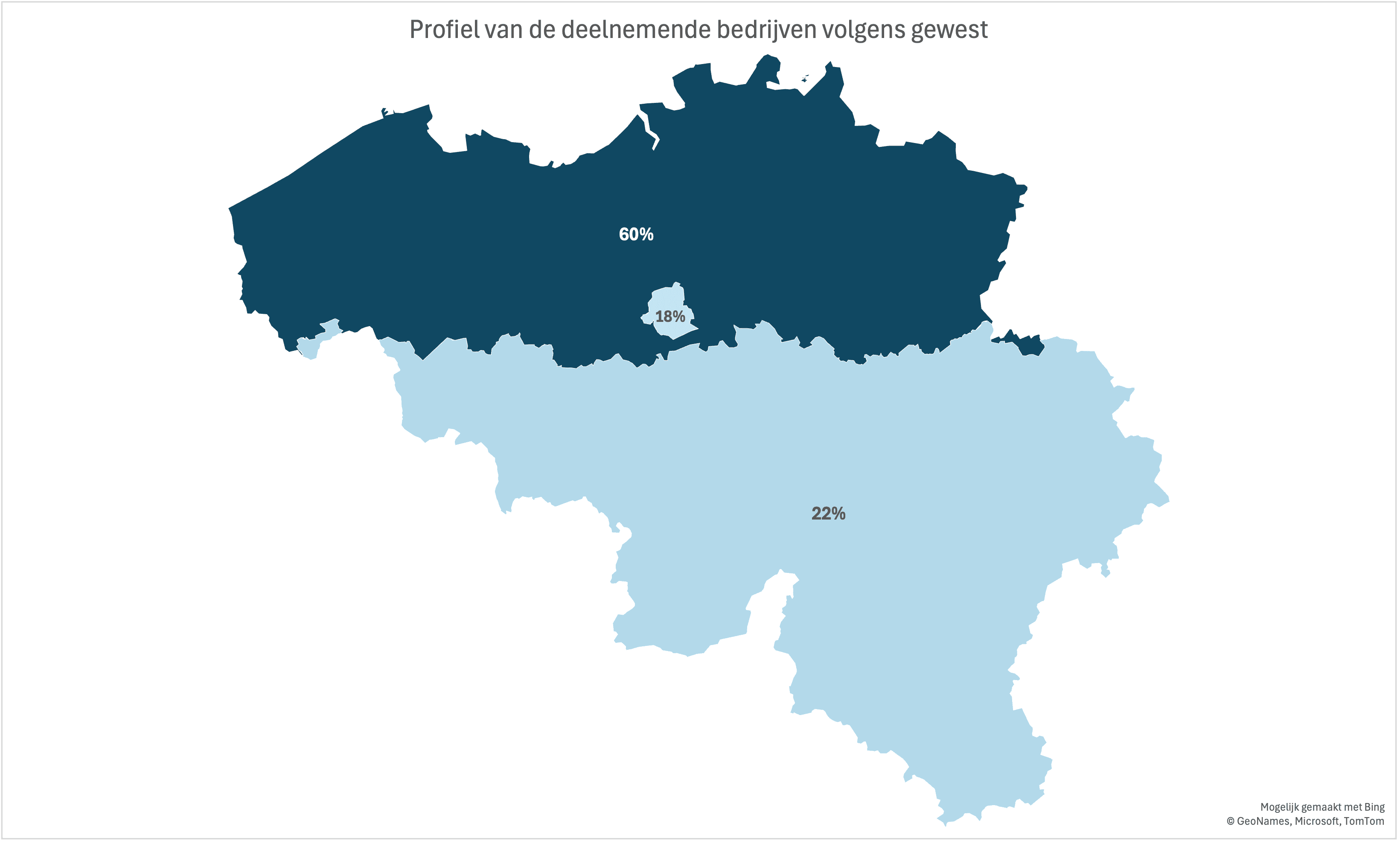Profiel van de deelnemende bedrijven volgens gewest