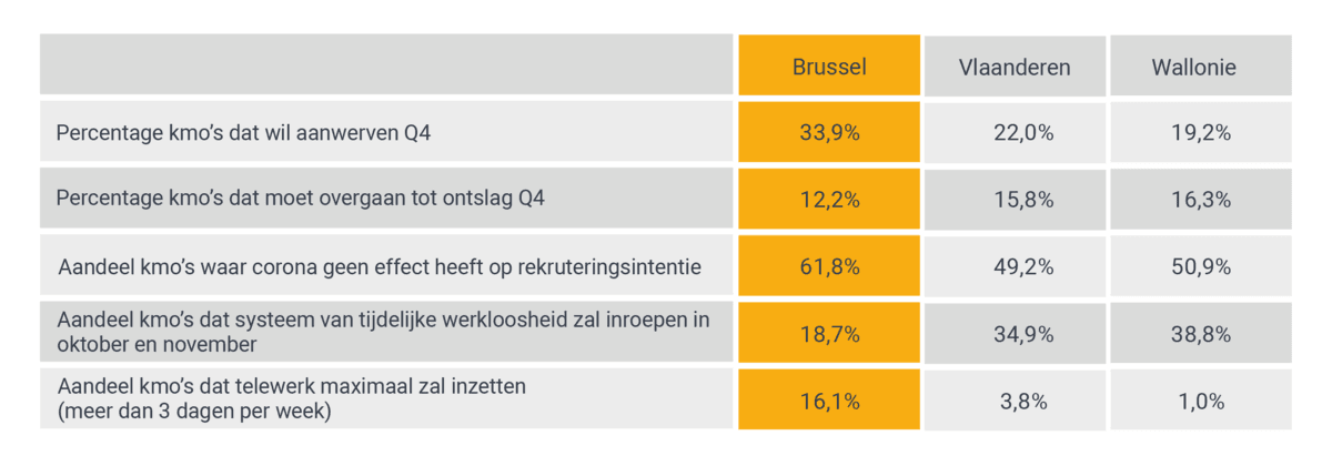 Brusselse kmo’s herpakken zich het snelst